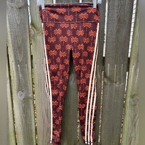 Adidas x Farm Rio Leggings Brown and Cream Medium